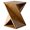 Natural Wood, variant on Farmhouse Square End Table, Solid Wood Pedestal Side Table with Twisted Design, Rustic Natural Wood Plant Stand for Living Room Bedroom Office