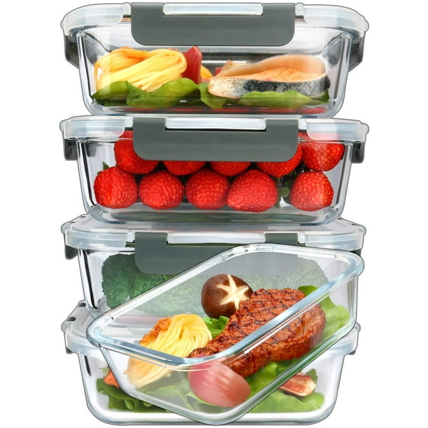 Recipientes de vidrio para preparación de comidas M MCIRCO, 36 oz (1.06 L), paquete de 5