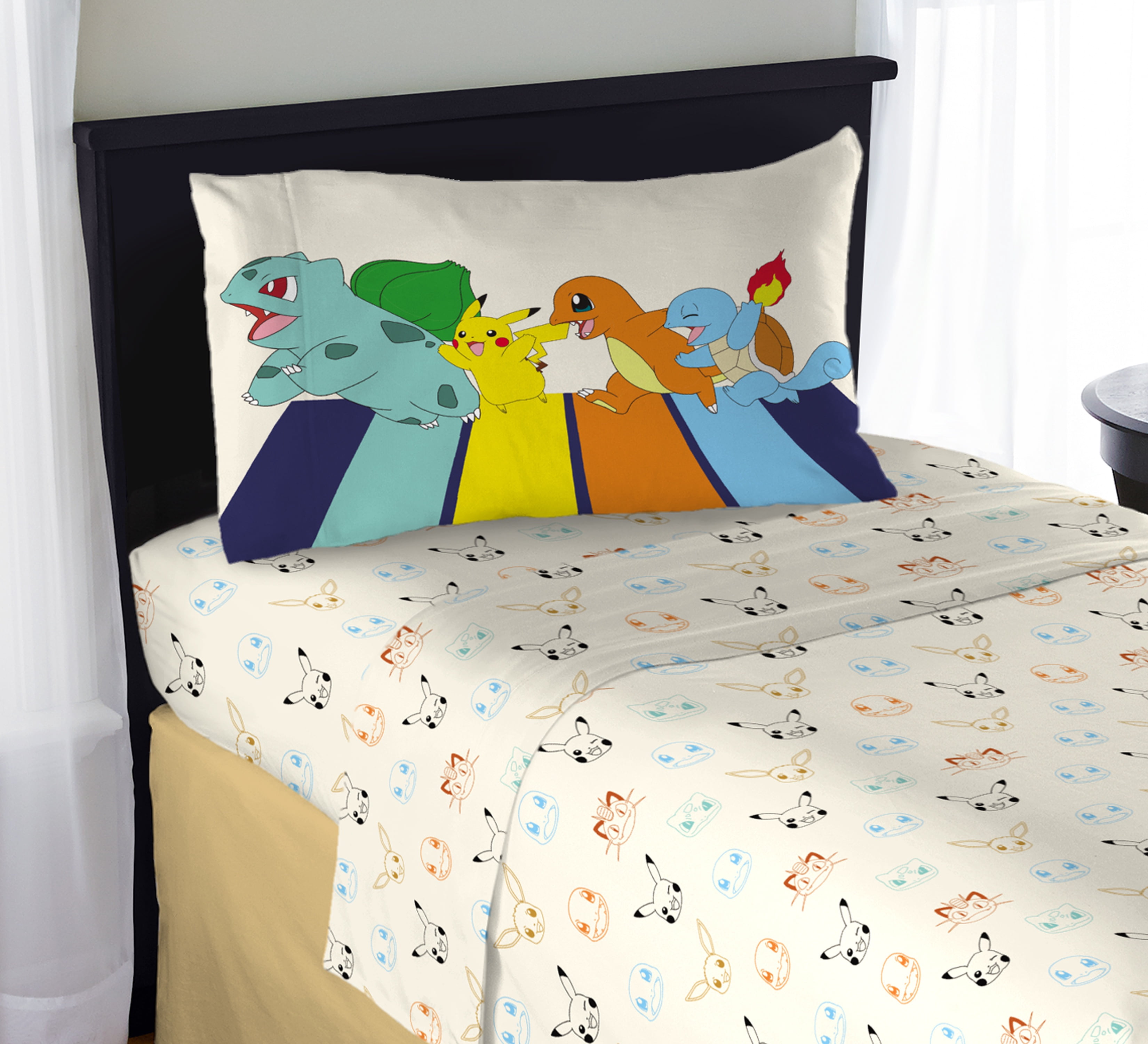 Pokemon Kids 3 Piece Sheet Set, Twin
