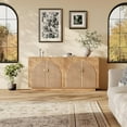 thumbnail image 3 of 63" Modern Farmhouse Sideboard Buffet Cabinet with Storage and Fluted Doors Storage Sideboard for Dining Room, Coffee Bar & Wine Bar Console Table for Living Room, Kitchen, 3 of 7