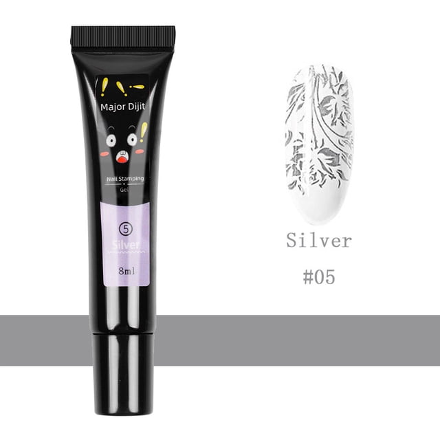 Fiudx Pegamento para Esmalte de Uñas, Esmalte de Transferencia de Acero Ecológico, Acabado Brillante de Larga Duración, Adhesivo para Extensiones de Cristal de 8 Ml, Aplicación En Uñas Artísticas, Pe