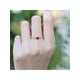 thumbnail image 3 of 1pc S925 Silver Plated With 14k Gold And White Gold Women's Ring With Heart Shaped Ruby & Cubic Zirconia Stone In Japanese Style, Elegant And Fresh, Nice Gift For Girls, 3 of 4