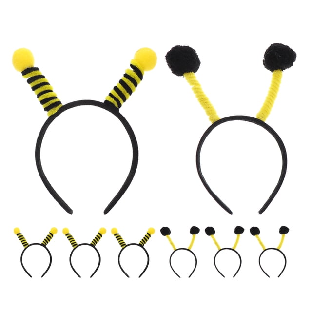 8 diademas creativas de abeja con tentáculos de abeja, aros para el pelo, accesorios para el cabello para fiestas de abejas