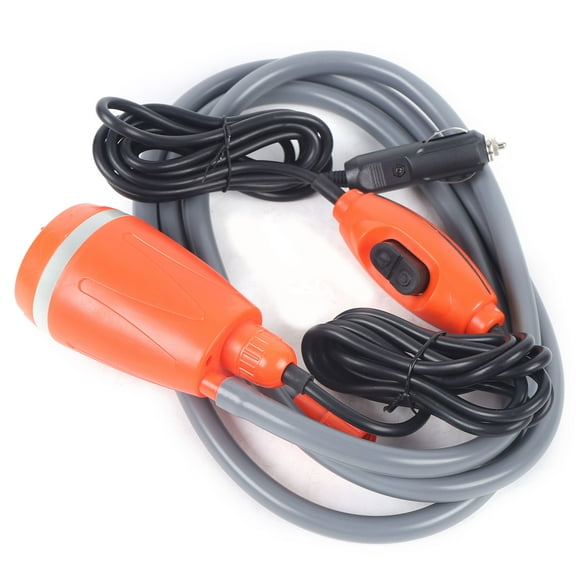 Portable Camping Shower Kit with 6.56ft Hose, Adjustable Water Flow, 169.07oz/min Output, Compact, Lightweight, Easy to Use for Outdoor Adventures and Pets