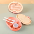 thumbnail image 4 of Boîte à Lunch à Compartiments de Qualité Alimentaire, en Acier Inoxydable, Compatible Micro-Ondes, Sans Bpa, Étanche, pour Enfants/Bureau, Boîte à Bento Portable, PENDANE, Orange, 4 of 4