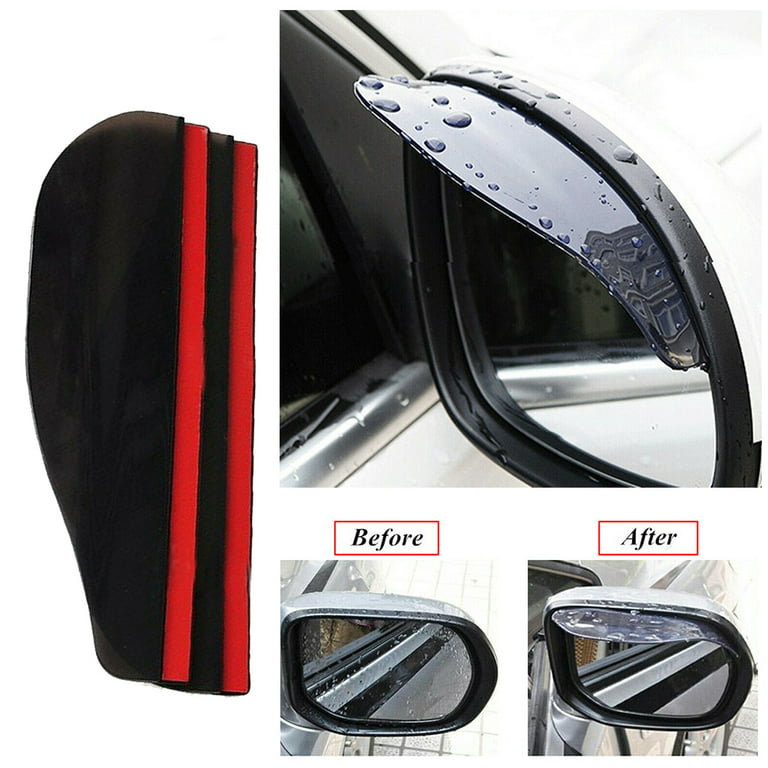 Patonu 2Pcs Car Rear View Side Mirror Rain Eyebrow,Universality Carbon  Fiber Rain Visor for Car Truck SUV (clear1)
