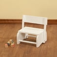 thumbnail image 2 of White Wooden 2-in-1 Chair and Stepstool, 2 of 3