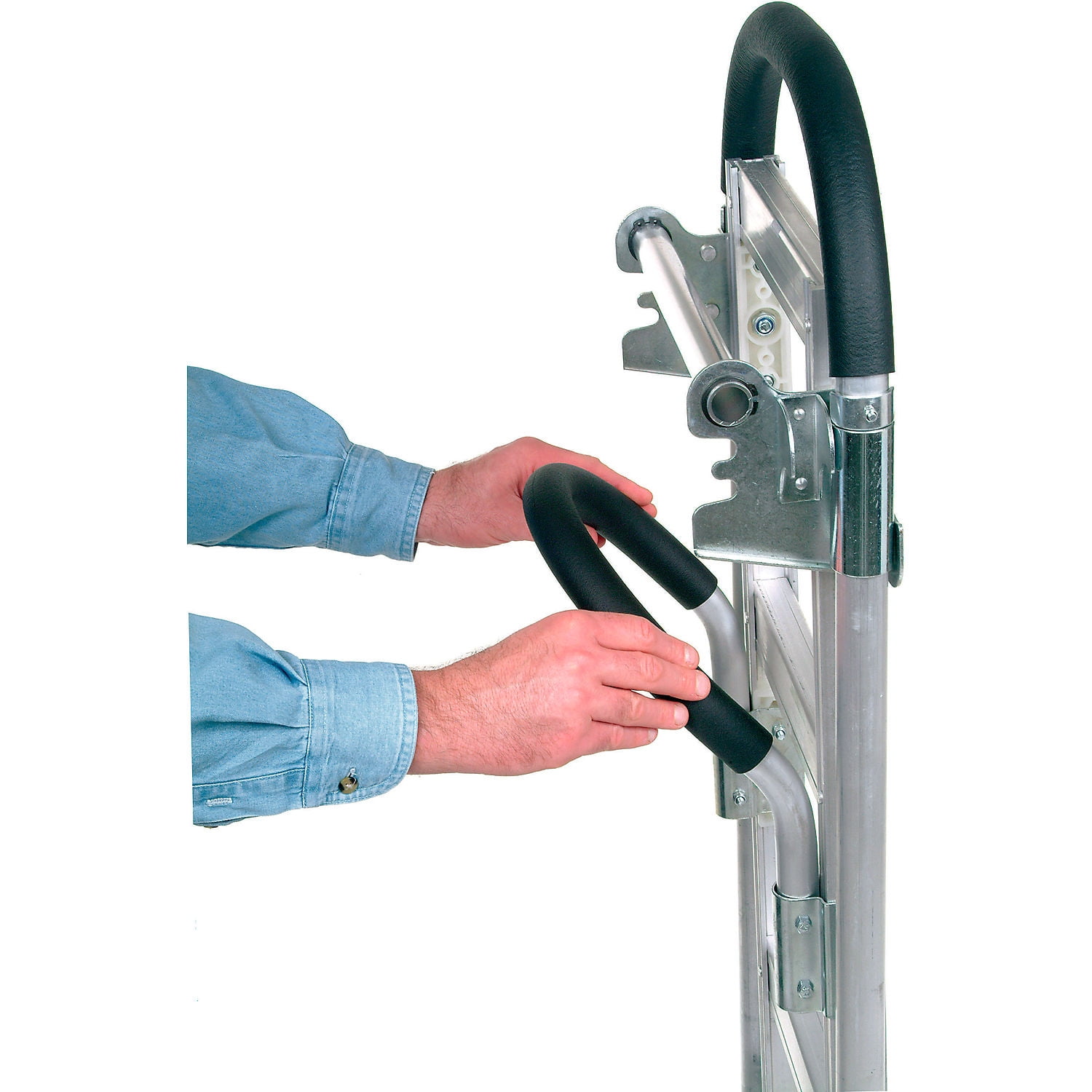 Aluminum 2-in-1 Convertible Hand Truck with Pneumatic Wheels - Senior