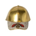 thumbnail image 2 of Top Headwear Queen Bee Rhinestone Hat - Womens Crystal Pattern Faux Leather Cap Gold, 2 of 4