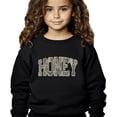 thumbnail image 5 of Honey Camo Sweatshirt for Women & Girls - Trendy Camouflage Graphic Crewneck Pullover Black Sweatshirt 4T, 5 of 8