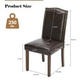 thumbnail image 5 of Aukfa Dining Chairs Set of 2, Kitchen Dining Room Chairs Side Chairs with Nailhead Trim Brown, 5 of 7