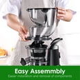 thumbnail image 7 of Kitchen in the Box Cold Press Juicer Machines With 3.26" Wide Feed Chute, Slow Masticating Juicer Machine for Whole Fruits and Vegetables, BPA-Free, High Juice Yield Juicer Maker (Black), 7 of 7