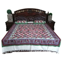 Mogul Bohemian Bedspread Indian Bedding Cotton Tapestry Bedthrow Home Décor
