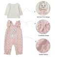 thumbnail image 3 of Disney Clothes Baby Girls Marie 2-Piece Quilted Overall Set, Infant Outfit with Coordinating Top and Quilted Overalls, Size 12M - White/Pink, 3 of 8
