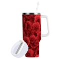 thumbnail image 2 of 40 oz Tumbler With Handle Stainless Steel Insulated Tumbler With Lid for Car Cup Holder Romantic Red Roses in Rows, 2 of 9