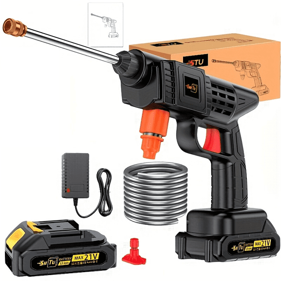 DGB Cordless High Pressure Washer, Portable Rechargeable Water Gun for Car Cleaning and Outdoor Maintenance