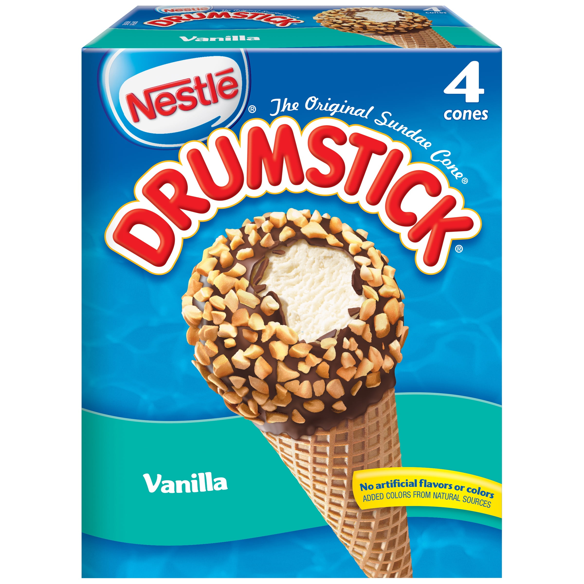 DRUMSTICK Vanilla Ice Cream Cones 4 ct Box