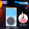 thumbnail image 3 of Metal Inflatable Lighter Double Flame Lighter With Quartz Dial LED Light Portable Windproof Candle Lighter Adjusment Flame Fireplace Grill Camping Lighter, 3 of 4