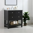 thumbnail image 2 of Elegant Decor Metropolis 30" Single Marble Top Bathroom Vanity in Black, 2 of 14
