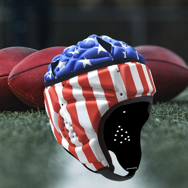 Casco de Rugby Cola para niños protección transpirable ajustable para deportes al aire libre