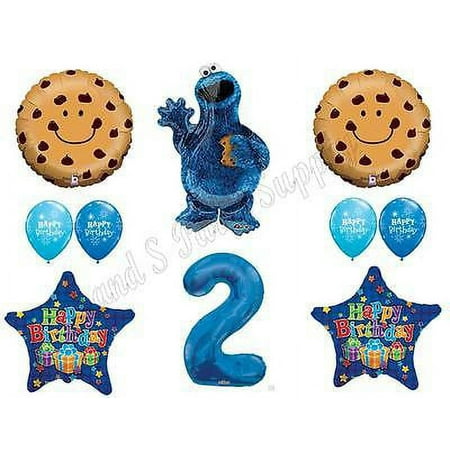 COOKIE MonSTER 2nd Birthday Party Balloons Decoration Supplies Sesame Street