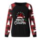 thumbnail image 3 of Gibobby Sudadera Navidad para mujer de manga larga con cuello Rojoondo Impreso Gibobby Womens Hoodies Navidad Holiday Fit Pullover Blusa (Negro, L), 3 of 4