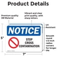 thumbnail image 2 of (2 Pack) Stop Cross Contamination Sign, 2 of 7