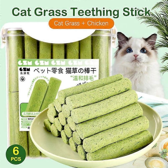 Berdexa Cat Grass Teething Sticks,Berdexa Cat Grass Feeding Stick,for Indoor Cat