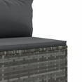 thumbnail image 4 of vidaXL 6 Piece Patio Lounge Set with Cushions Gray Poly Rattan, 4 of 183