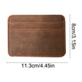 thumbnail image 3 of Horivan Mini RFID Blocking Leather Card Holder Wallet with Zipper Pocket for Cash and Coins Slim Compact Travel Organizer for Men and Women Multi-Function Essential Card Case Purse, 3 of 7