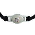 thumbnail image 2 of Wolf Howling Novelty Suede Leather Metal Bracelet, 2 of 4