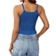 thumbnail image 4 of Karight Women's Spaghetti Strap Scoop Neck Ribbed Tank Tops Ribbed Sleeveless Slim Fit Camisole Summer Casual Outfits, 4 of 6