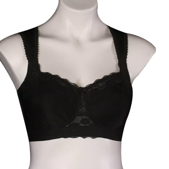Cortland Style 7218 - Lace Wireless Bra - Black