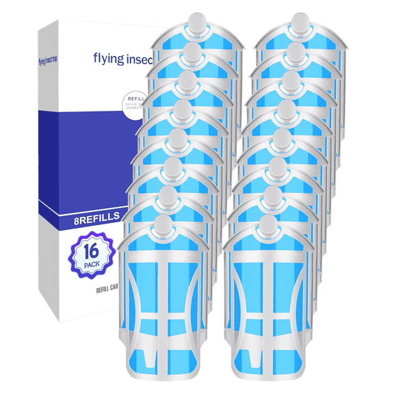 16 Pack Refills Cartridge Compatible with Flying Insect Trap Refill M364 M364A and Max,White