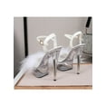 thumbnail image 4 of Ankle Strap Clear Platform Sandals Fluffy Heels Stiletto, 4 of 8