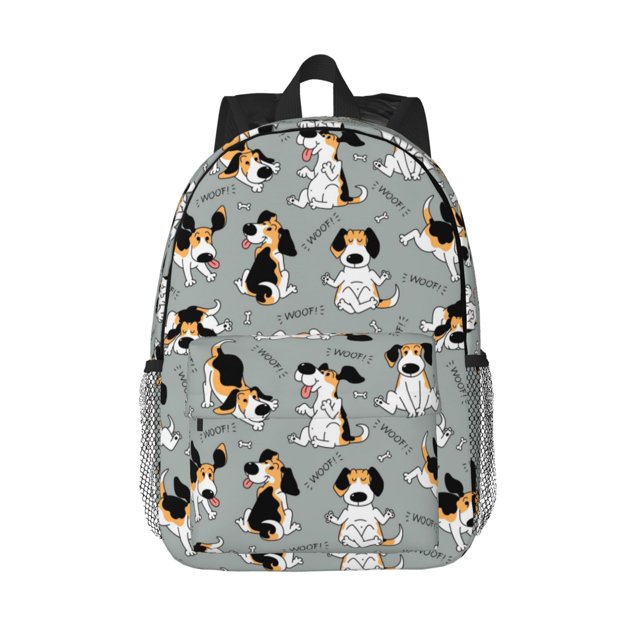 Disketp Funny Beagle Active Dog Mochila Escolar de 15 Pulgadas, Mochila Ligera para Estudiantes, Viajes y Trabajo, Cómoda y Resistente para el Uso Diario