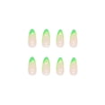 thumbnail image 2 of Fofosbeauty 24 pcs Almond Fake Nails Tips, Medium Press on French Nails, Sharp Green Yellow French, 2 of 8