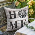thumbnail image 5 of Vintage Home Throw Pillow Cover Windmill Word on Rustic Wooden Grain Cotton Linen Cushion Cover Throw Pillow Case with Invisible Zipper for Couch Sofa Bed Chair Car 18x18 Inch, 5 of 9