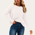 thumbnail image 2 of TTUHYWXI Boat Neck Batwing Sleeves Dolman Knitted Sweaters and Pullovers Tops for Women (White, L), 2 of 5