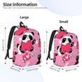 thumbnail image 4 of Daiia Panda Heart Valentine Pink Vintage Canvas Backpack for Men and Women ,Hiking Backpack,Travel Laptop Bag for School,Large Capacity Backpack, 4 of 8