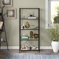 thumbnail image 5 of Evelyn&Zoe Celine 30" Wide Rectangular Bookcase, Blackened Bronze, 5 of 12