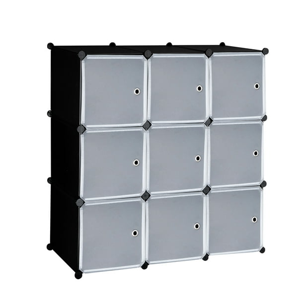 9 Cube Storage Shelves Multifunctional Modular Closet Cabinet With Hanging Rod Com 9 Cube Storage Shelves Multifunctional, Storage Cabinet With Hanging Rod And Shelves