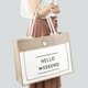 thumbnail image 4 of Bolso de compras de yute para mujer Bolso de playa de hombro informal para mujer (L blanco) Ndcxsfigh Nuevos Originales, 4 of 8