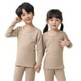 thumbnail image 3 of zbxnLI Teens Boys Girls Thermal Underwear Sets Kids Long Sleeve Tops Bottoms Pants Soft Clothes Sets, 3 of 5