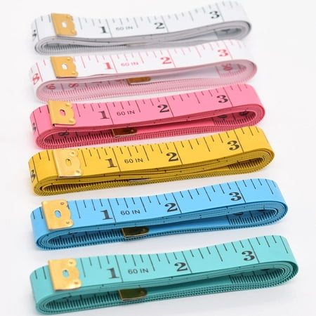 

Measuring Tape Body Sewing Soft Tape Measure for Weight Loss Tailor Cloth Vinyl Measurement Craft Supplies 60-inch 150cm Double Scale Flexible Ruler 6 Pack