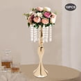 thumbnail image 3 of 10pcs Wedding Flower Gold Vase Flower Holders Stand Centerpieces for Wedding Dining Table Decor, 3 of 17