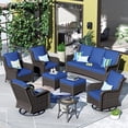 thumbnail image 5 of Ovios 8 Pieces Outdoor Patio Furniture with Swivel Chairs Wicker Patio Sectional with Sofa for Backyard, 5 of 5