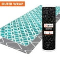 thumbnail image 7 of OPUX Geometric Teal Gray Kitchen Mat, 47" x 17" Waterproof, 7 of 7