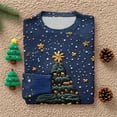 thumbnail image 6 of Women'S Christmas Sweater Cute Fun Christmas Sweater Fall And Winter Long Sleeve Knitted Sweater for Fall and Winter, Festive and Cozy, Ideal as Christmas Sweaters for Women ,Royal Blue,S, 6 of 6
