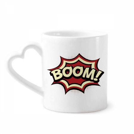 

Boom Dialog Fire Mug Coffee Cup Pottery Cerac Heart Handle 12oz